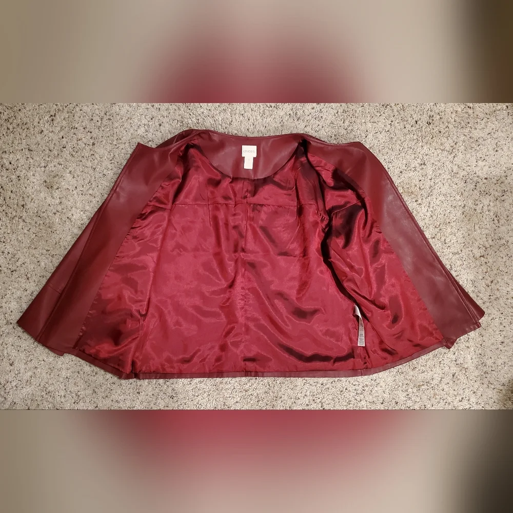 Faux Leather Red Chicos Jacket - Picture 9 of 9
